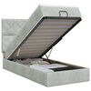 vidaXL Cama otomana con colch&oacute;n Gris Claro 90 x 190 cm Terciopelo