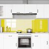 vidaXL Salpicadero de cocina 2 pcs Amarillo 110 x 60 cm