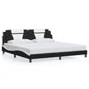 vidaXL Estructura de cama Viana sin colch&oacute;n negro blanco 200x200 cm