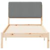 vidaXL Estructura de Cama con Cabecera Tapizada Gris Claro