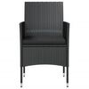 vidaXL Set muebles de jard&iacute;n 16 piezas y cojines rat&aacute;n sint&eacute;tico negro