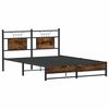vidaXL Estructura de cama sin colch&oacute;n madera roble ahumado 150x200 cm