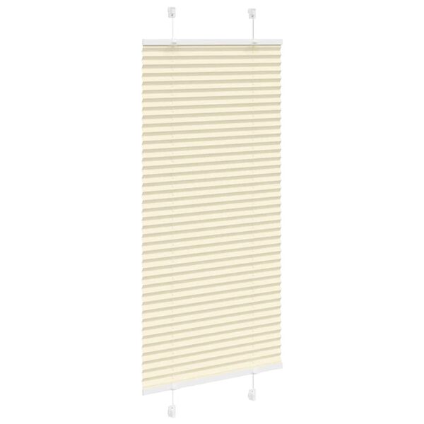 vidaXL Estor Plisado crema 60x150 cm Tela Ancho 59,4 cm Poli&eacute;ster