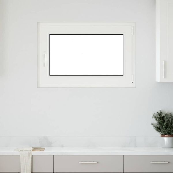 vidaXL Ventana de sótano "RISOR" 90x50 cm oscilobatiente DIN derecha blanca