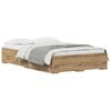 vidaXL Estructura de cama con caj&oacute;n Roble artesanal 120 x 190 cm