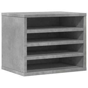 vidaXL Organizador escritorio madera ingenier&iacute;a hormig&oacute;n 36x26x29,5 cm