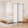 vidaXL Biombo divisor de 4 paneles de tela blanco 160x200 cm