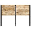 vidaXL Cabecero 140 cm Madera Maciza Mango y Hierro