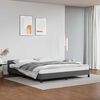 vidaXL Estructura de cama con cabecero sin colchón gris 180x200 cm