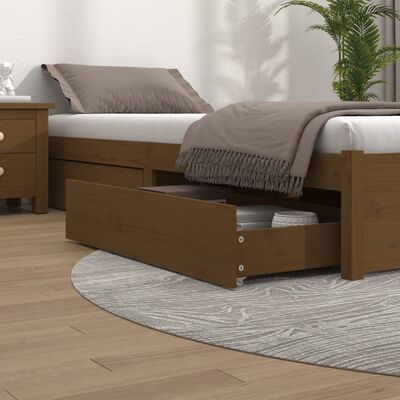 vidaXL Cajones de cama 4 unidades madera maciza de pino marrón miel