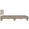 vidaXL Estructura cama madera ingenier&iacute;a metal roble Sonoma 120x200 cm
