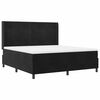 vidaXL Cama tipo Box Spring con colch&oacute;n Negro 180 x 200 cm Terciopelo