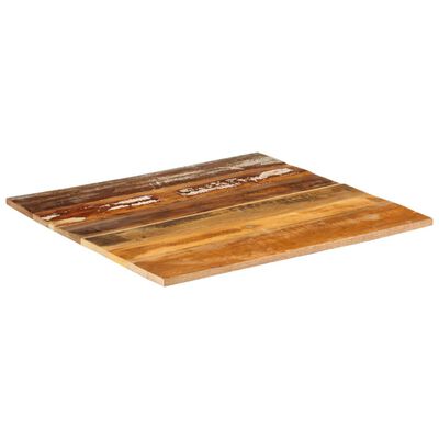 vidaXL Tablero mesa cuadrada madera reciclada maciza 70x70 cm 15-16 mm