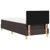 vidaXL Cama box spring con colchón Marrón oscuro 80 x 200 cm tela