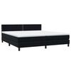 vidaXL Cama box spring con colch&oacute;n terciopelo negro 180x210 cm