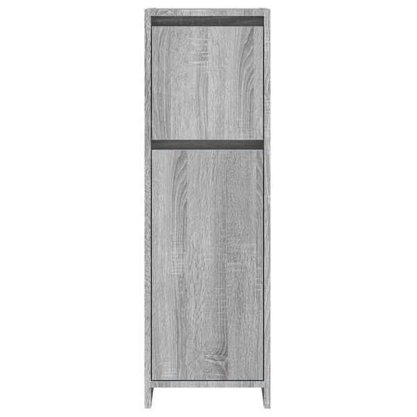 vidaXL Armario de baño madera contrachapada gris Sonoma 30x30x95 cm