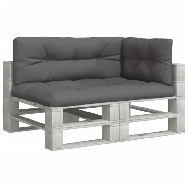 vidaXL Cojines para paletss 3 unidades tela gris antracita