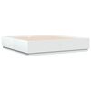 vidaXL Estructura cama y luces LED madera ingeniería blanca 200x200 cm