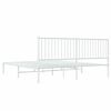 vidaXL Estructura cama sin colchón con cabecero metal blanco 180x200cm