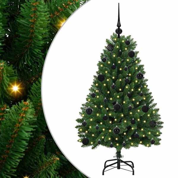 vidaXL Árbol de Navidad artificial Verde 120 cm PVC y Metal