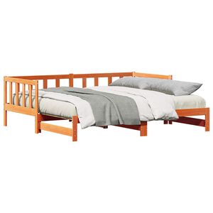 vidaXL Cama abatible de d&iacute;a Marr&oacute;n cera 203.5 x 164 x 66 cm