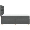 vidaXL Cama box spring con colch&oacute;n tela gris oscuro 90x200 cm
