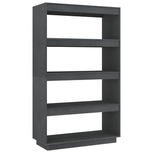 vidaXL Estanter&iacute;a/divisor de espacios madera pino gris 80x35x135 cm