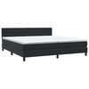 vidaXL Cama box spring con colch&oacute;n y LED terciopelo negro 180x210 cm