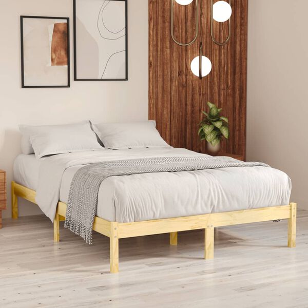 vidaXL Estructura de cama sin colchón madera maciza 200x200 cm