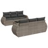 vidaXL Set de sof&aacute;s de jard&iacute;n 7 piezas con cojines rat&aacute;n PE gris