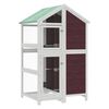 vidaXL Casita para p&aacute;jaros madera maciza pino color moca 97x81x152 cm