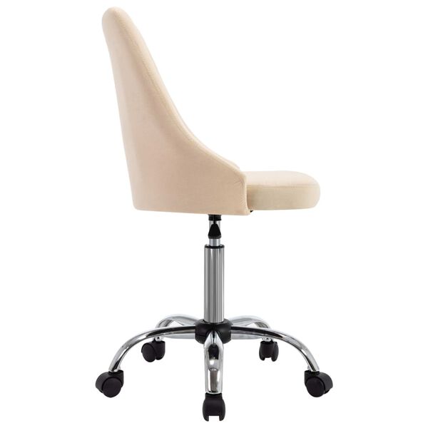 vidaXL Sillas de oficina giratorias 2 unidades tela crema