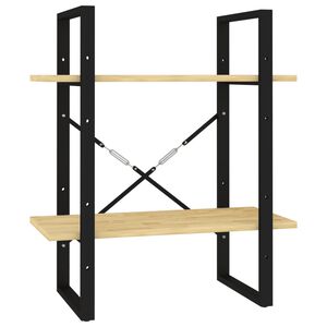vidaXL Estanter&iacute;a de 2 niveles madera maciza de pino 60x30x70 cm