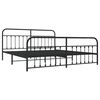 vidaXL Estructura cama sin colch&oacute;n con estribo metal negro 200x200 cm