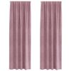 vidaXL Cortinas opacas 2 uds. Rosa Oscuro 140 x 225 cm Terciopelo