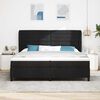 vidaXL Cama tipo Box Spring con colch&oacute;n Negro 200 x 200 cm tela