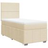 vidaXL Cama box spring con colch&oacute;n tela color crema 90x200 cm