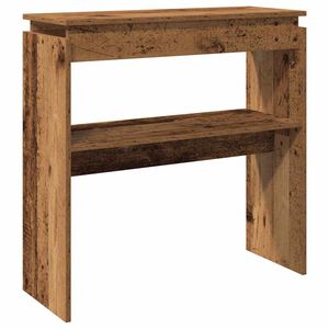 vidaXL Mesa consola madera de ingenier&iacute;a envejecida 80x30x80 cm