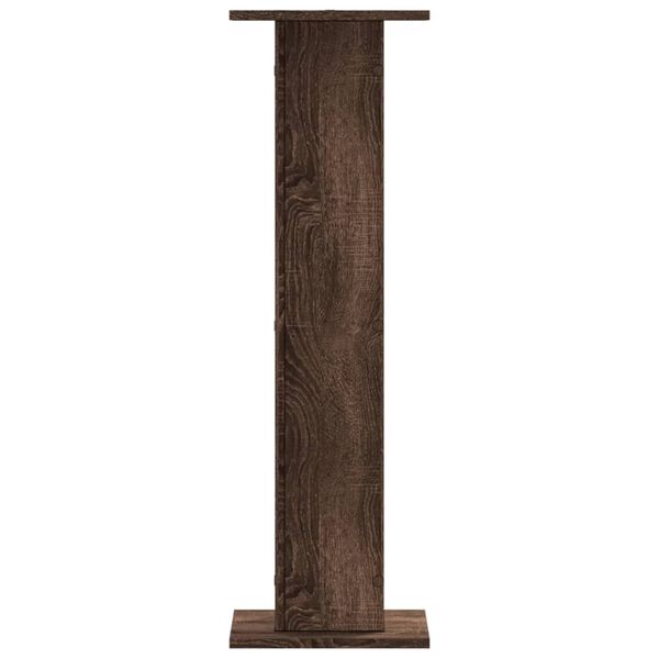vidaXL Soportes para plantas 2 uds madera marr&oacute;n roble 30x30x95 cm