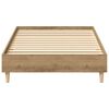 vidaXL Estructura de cama sin colch&oacute;n roble artesanal 90x190 cm madera