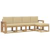vidaXL Conjunto de sof&aacute;s de exterior 5 uds. y Beige