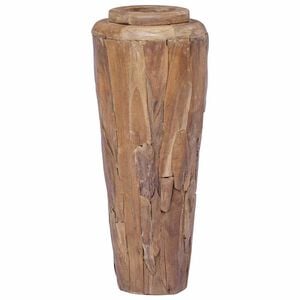 vidaXL Jarr&oacute;n decorativo de madera maciza de teca 40x100 cm