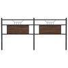 vidaXL Cabecero de madera de ingenier&iacute;a y acero marr&oacute;n roble 160 cm