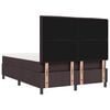 vidaXL Cama tipo Box Spring Marr&oacute;n oscuro 140 x 190 cm tela