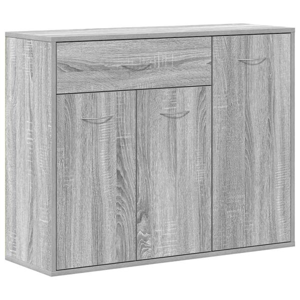 vidaXL Aparador de madera contrachapada gris Sonoma 88x30x70 cm