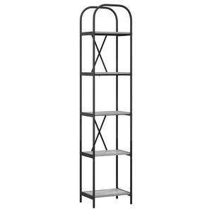 vidaXL Estante de libros 5 niveles 40 x 30 x 183 cm Gris Sonoma