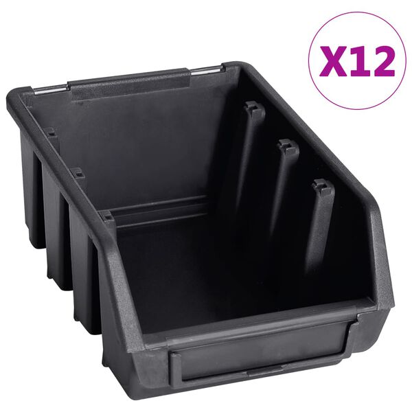 vidaXL Kit de cajas de almacenaje 32 pzas paneles de pared rojo/negro