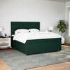 vidaXL Cama box spring con colch&oacute;n terciopelo verde oscuro 180x200 cm