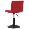 vidaXL Sillas de comedor giratorias 2 unidades terciopelo rojo tinto