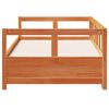 vidaXL Sofá cama sin colchón madera maciza pino marrón cera 90x200 cm